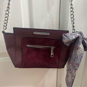 Steve Madden Burgundy Shoulder Bag with Chain Strap